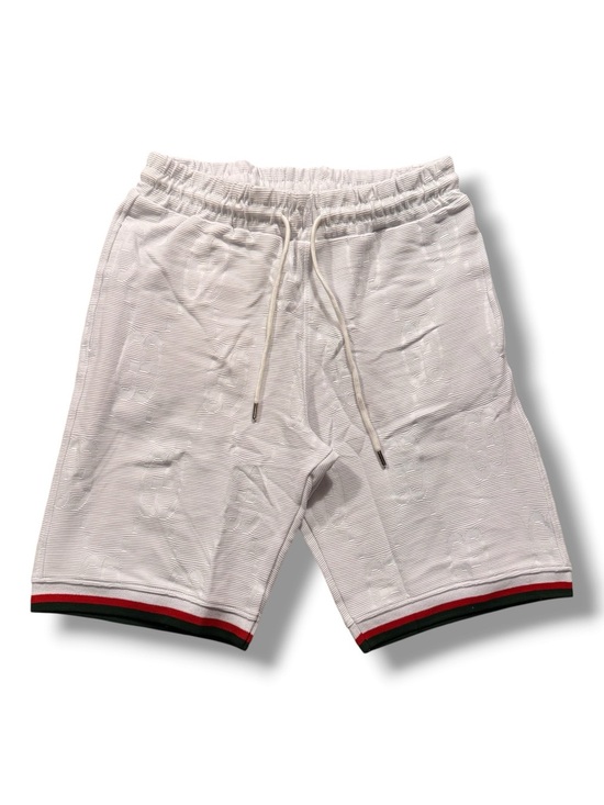 Gucci Other - Gucci Men’s Small White GG Monogram Shorts with Signature Stripe